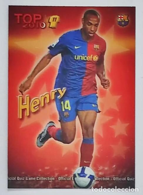 Figurine di Calcio: HENRY N&ordm; 631 BARCELONA TOP ROJO BRILLO MUNDICROMO FICHAS QUIZ GAME 09 10 2009 2010 NUEVO
