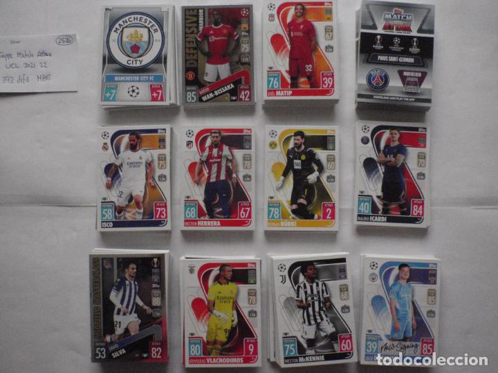 Cromos de f&uacute;tbol: LOTE 373 Cromos diferentes f&uacute;tbol UEFA CHAMPIONS LEAGUE 2021 2022 TRADING CARDS TOPPS MATCH ATTAX