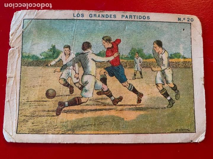 Figurine di Calcio: Los grandes partidos. Num 20 Madrid-Sevilla. Chocolate Angelical. Antiguo cromo futbol.