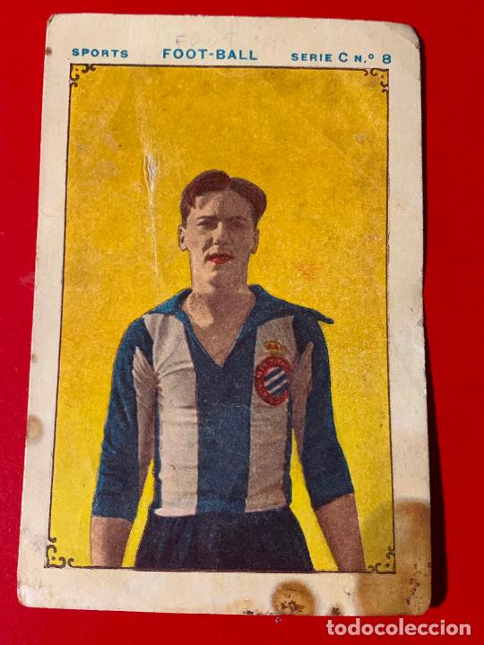 Figurine di Calcio: Foot-Ball, Sports. RCD.Espa&ntilde;ol, Pedro Lorente, Antiguo cromo futbol.
