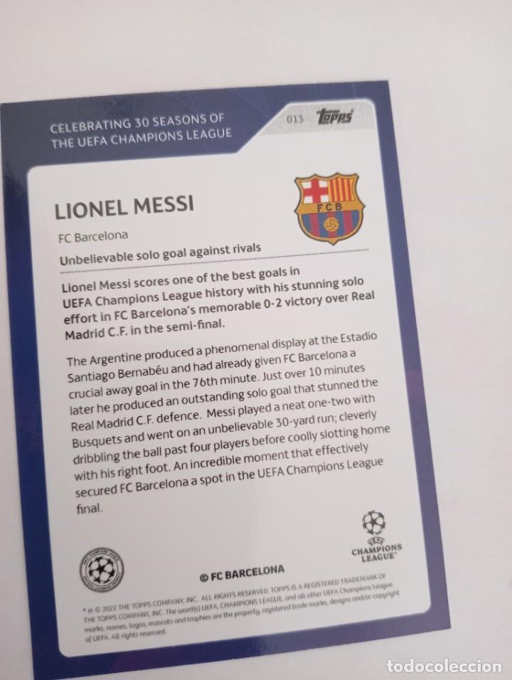 Cromos de f&uacute;tbol: topps 30 seasons messi - Foto 6