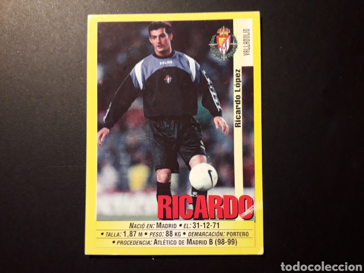 Figurine di Calcio: RICARDO VALLADOLID N&deg; 228 PANINI 99 00 1999 2000. SIN PEGAR. ALG&Uacute;N DEFECTO, FOTOS. PEDIDO M&Iacute;NIMO 3&euro;