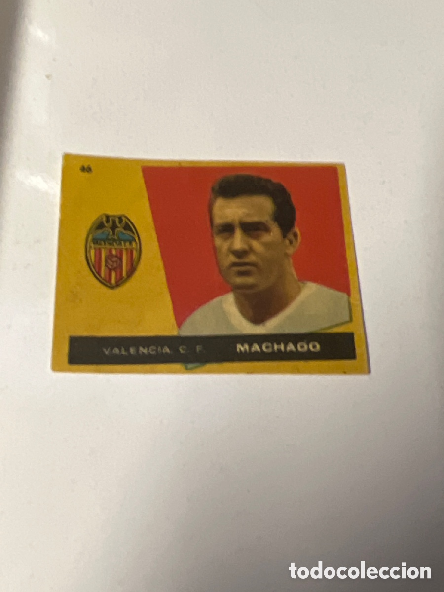 Cromos de F&uacute;tbol: C1555. CROMO F&Uacute;TBOL 1957 58 57 58 MACHADO VALENCIAC.F #46# BRUGUERA