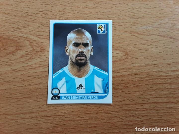 Figurine di Calcio: CROMO FUTBOL MUNDIAL 2010 PANINI 118.VERON-ARGENTINA-NUNCA PEGADO