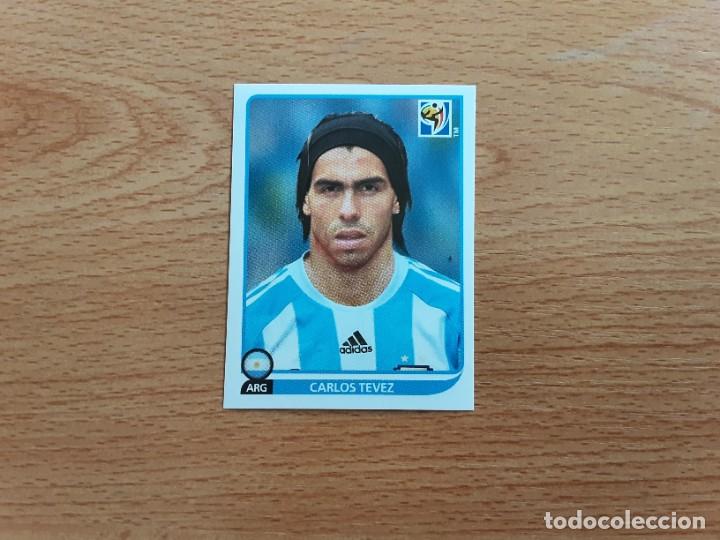 Figurine di Calcio: CROMO FUTBOL MUNDIAL 2010 PANINI 124.TEVEZ-ARGENTINA-NUNCA PEGADO