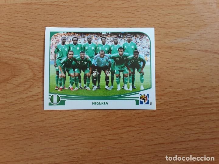 Figurine di Calcio: CROMO FUTBOL MUNDIAL 2010 PANINI 125.ALINEACION-NIGERIA-NUNCA PEGADO