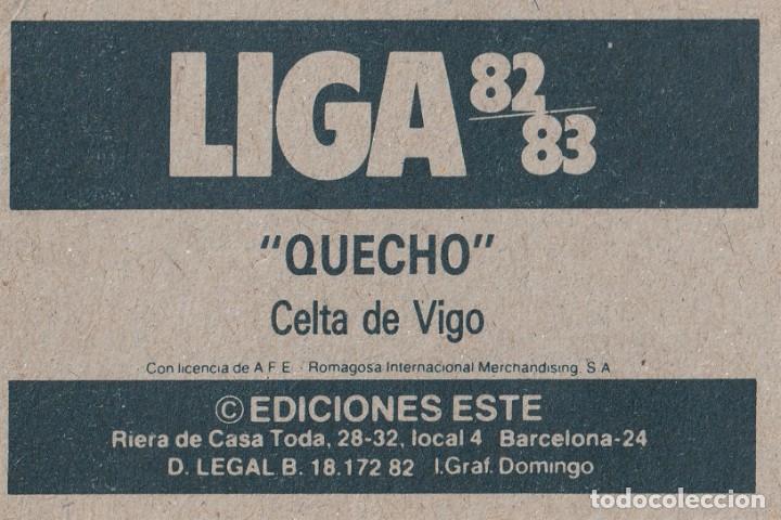 Cromos de f&uacute;tbol: ESTE 82-83 QUECHO. SIN PEGAR. - Foto 2