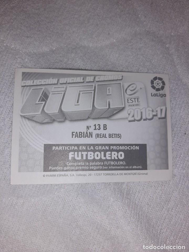 Cromos de f&uacute;tbol: fabian este 2016 17 n. 13 B - Foto 2