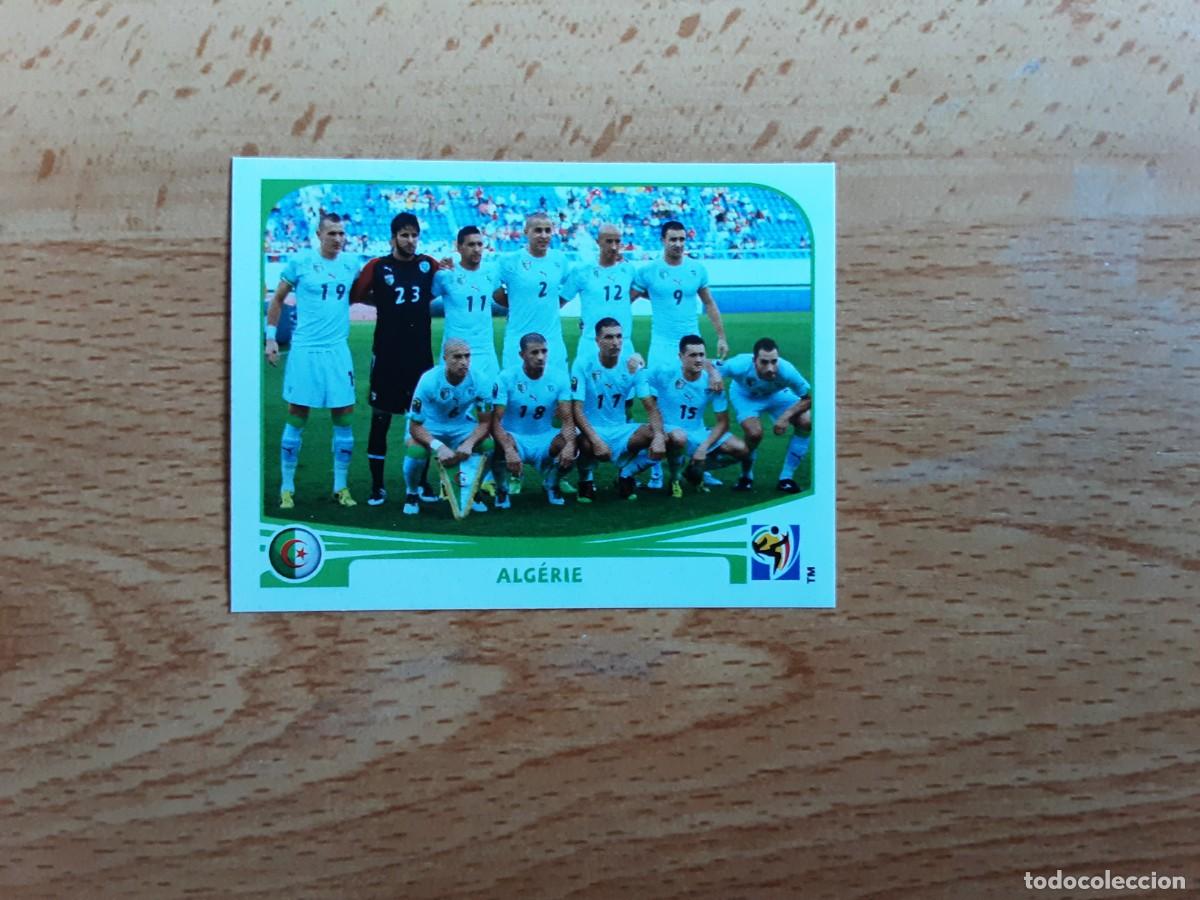 Cromos de F&uacute;tbol: CROMO FUTBOL MUNDIAL 2010 PANINI 220.ALINEACION-ARGELIA-NUNCA PEGADO