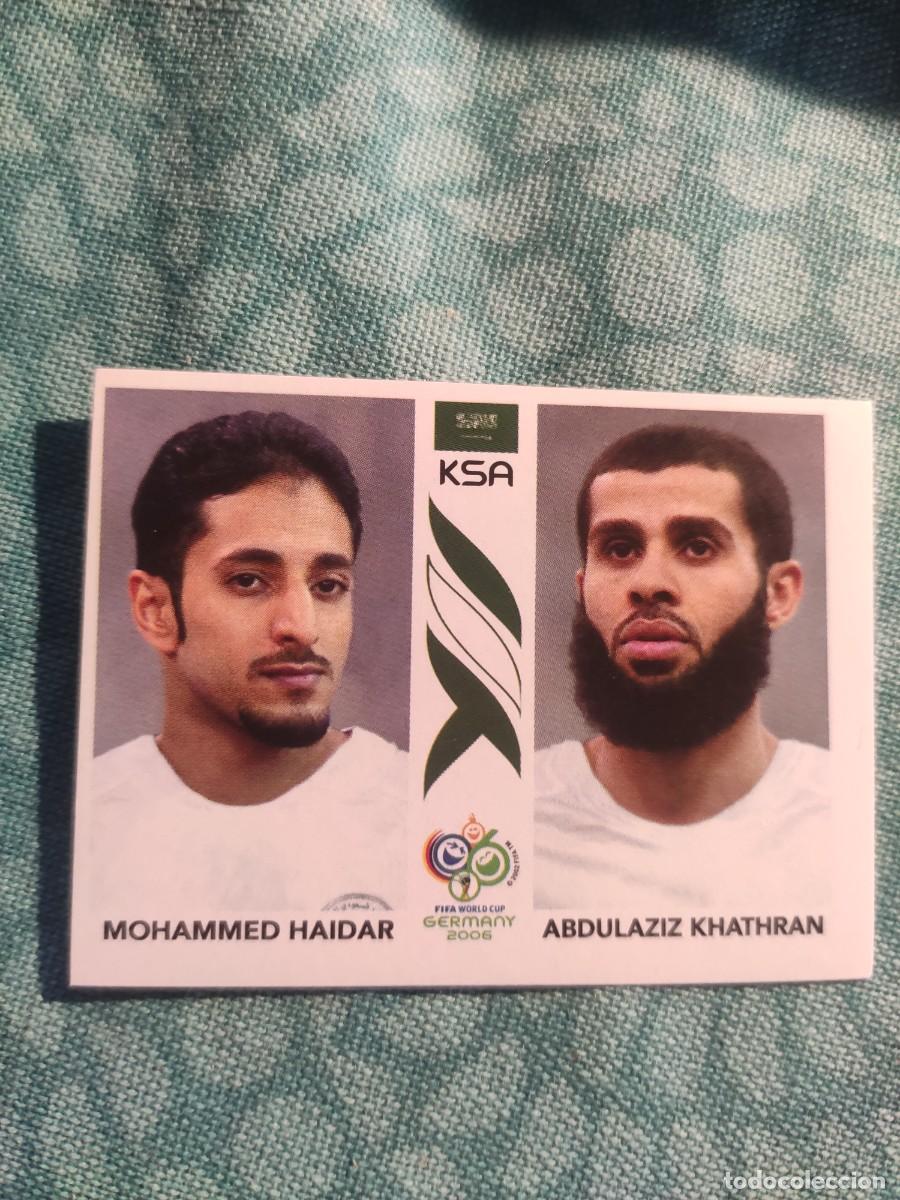 Cromos de f&uacute;tbol: 594 WORLD CUP 2006 PANINI MOHAMMED HAIDAR/ABDULAZIZ KHATHRAN - SAUDI ARABIA -- CROMO NUNCA PEGADO MU