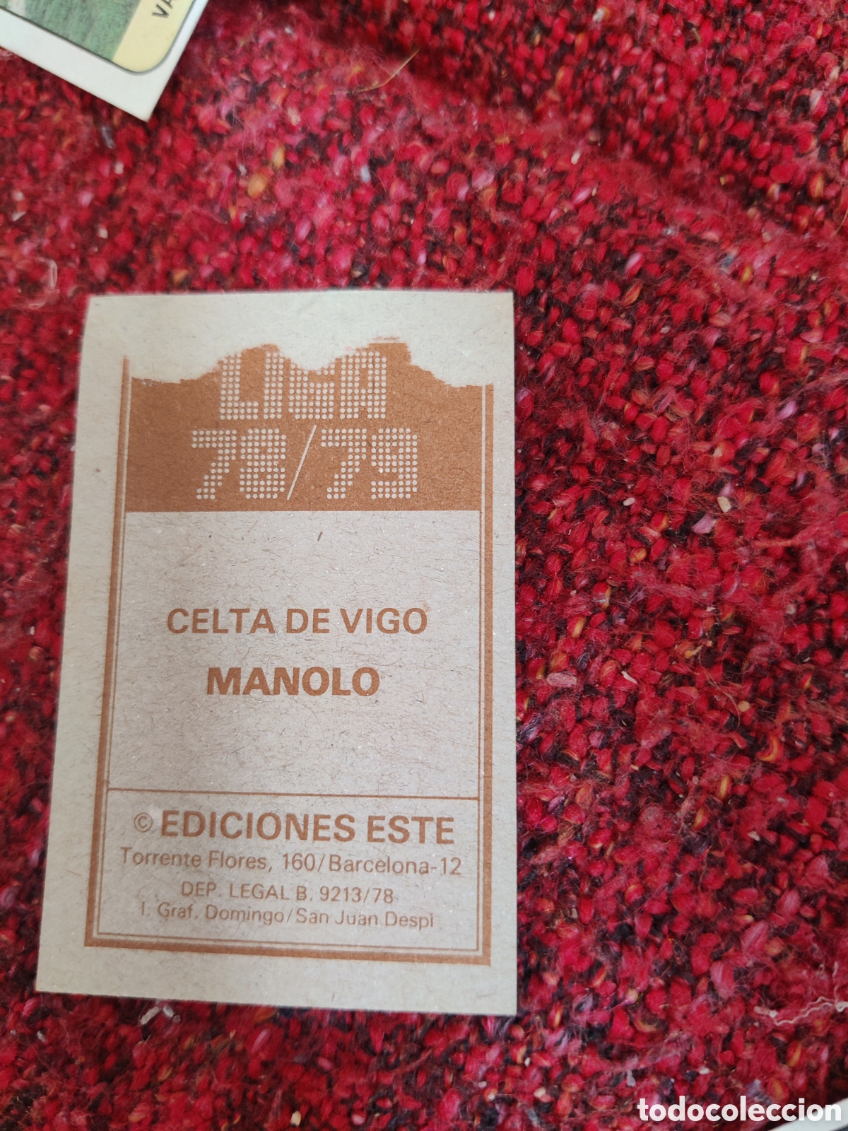 Cromos de f&uacute;tbol: Manolo este celta este 1978 1979 78 79 - Foto 2