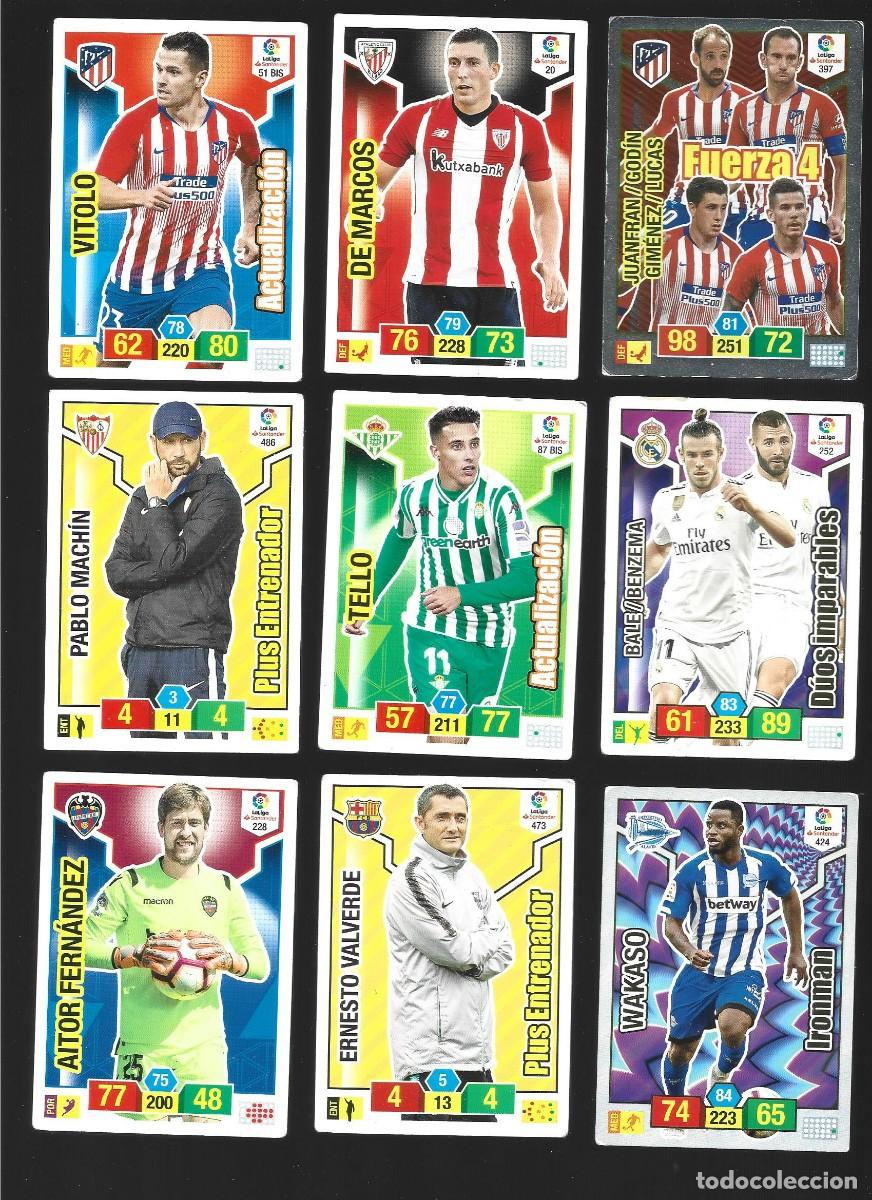 Football Stickers: 1 lote de 9 cromos adrenalyn liga 2018-2019