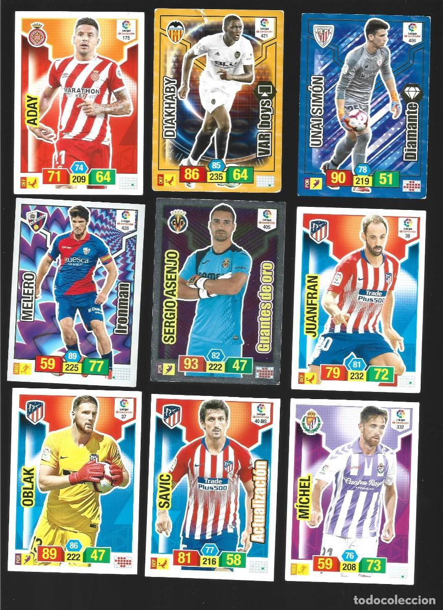 Figurine di Calcio: 1 lote de 9 cromos adrenalyn liga 2018-2019