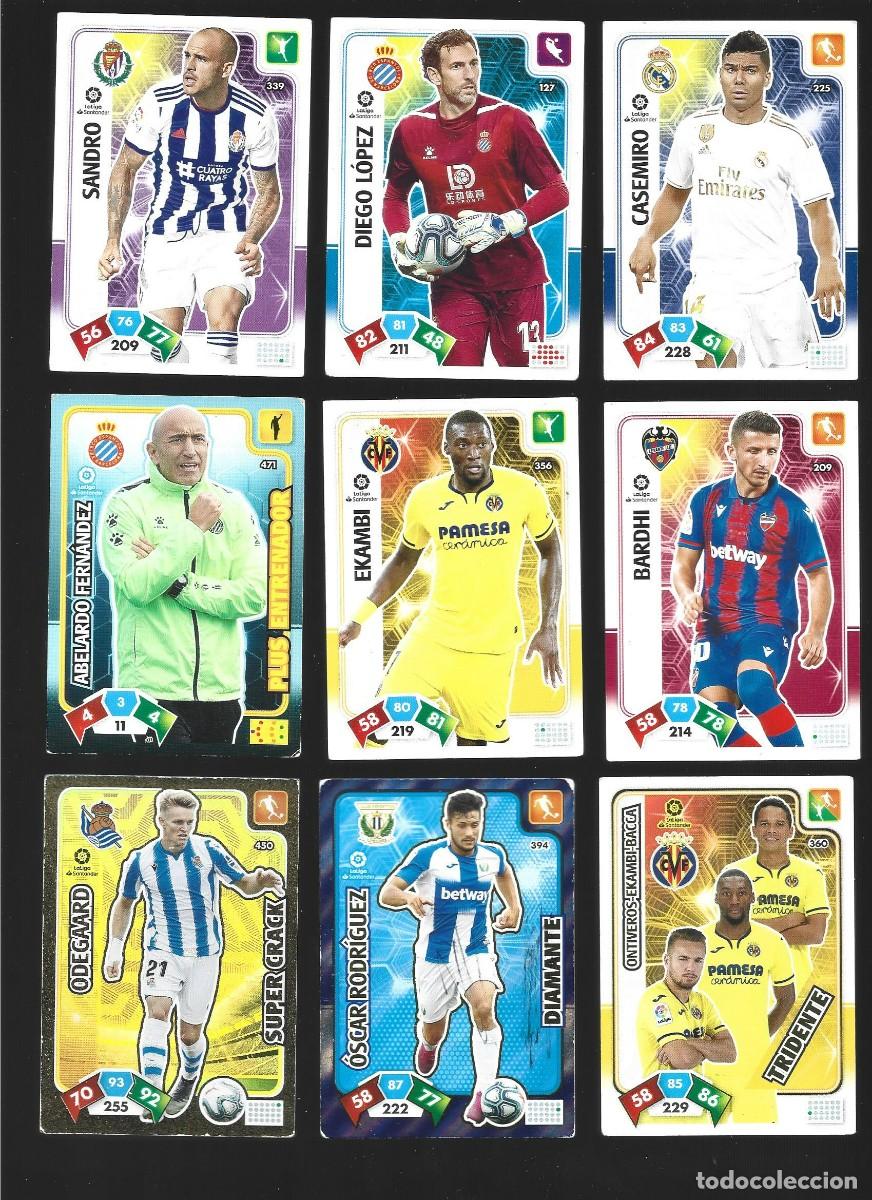 Football Stickers: 1 lote de 9 cromos adrenalyn liga 2019-2020