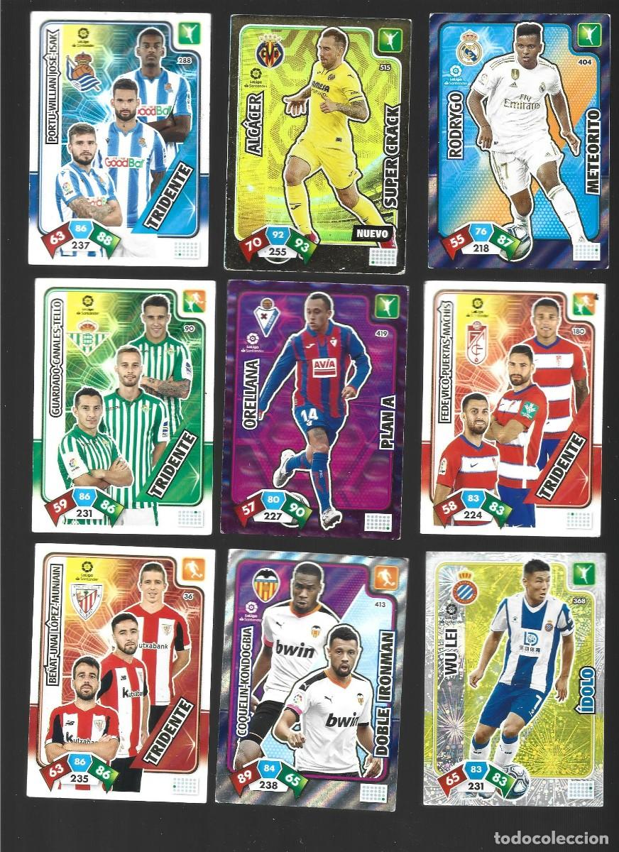 Football Stickers: 1 lote de 9 cromos adrenalyn liga 2019-2020