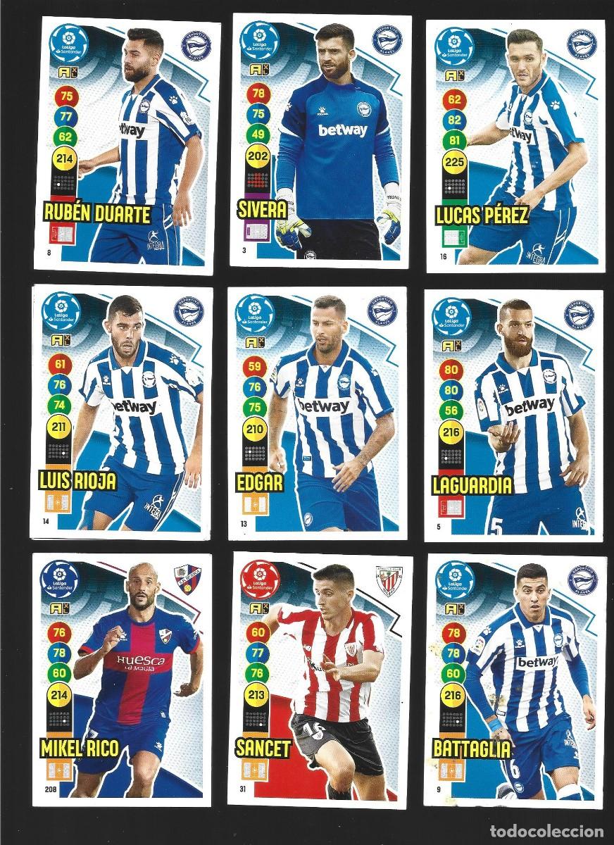 Cromos de F&uacute;tbol: 1 lote de 9 cromos adrenalyn liga 2020-2021