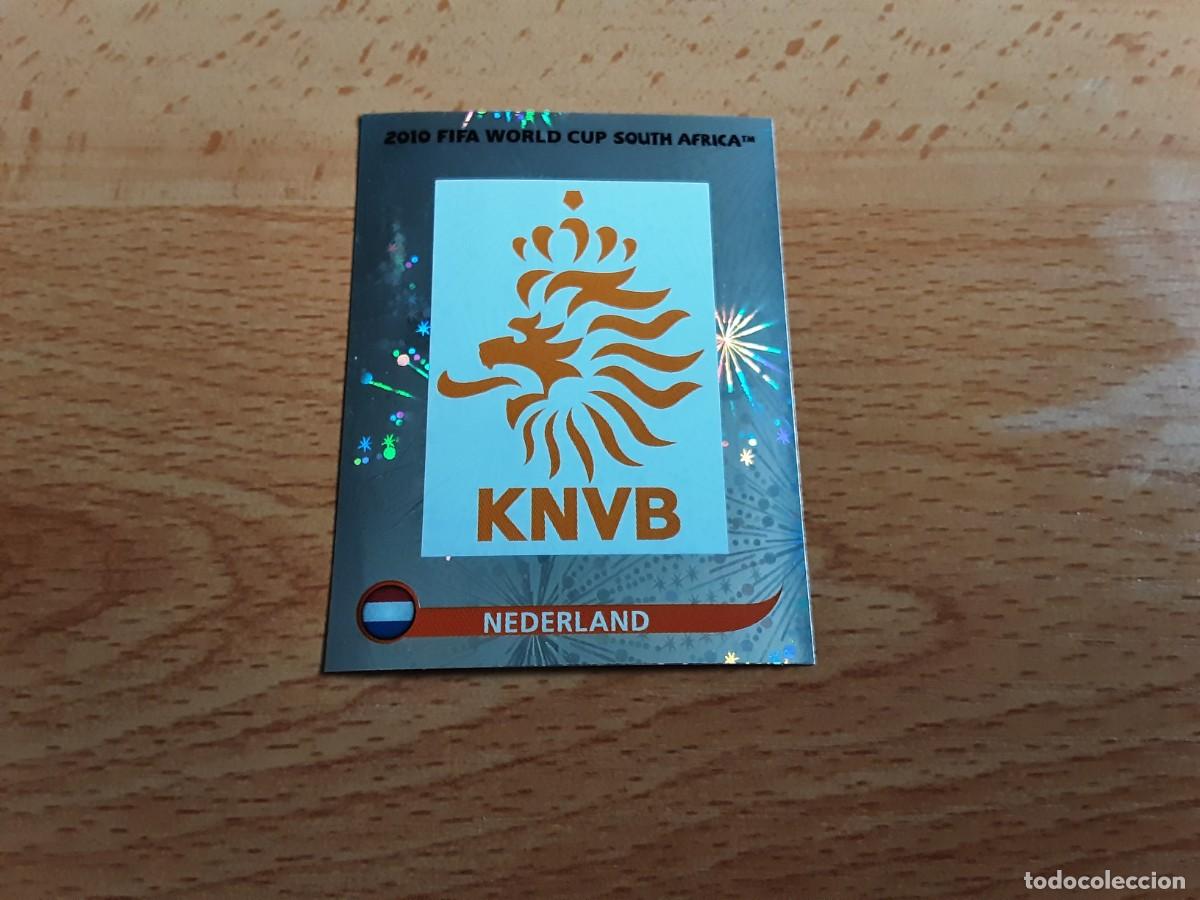 Cromos de F&uacute;tbol: CROMO FUTBOL MUNDIAL 2010 PANINI 335.ESCUDO-HOLANDA-NUNCA PEGADO