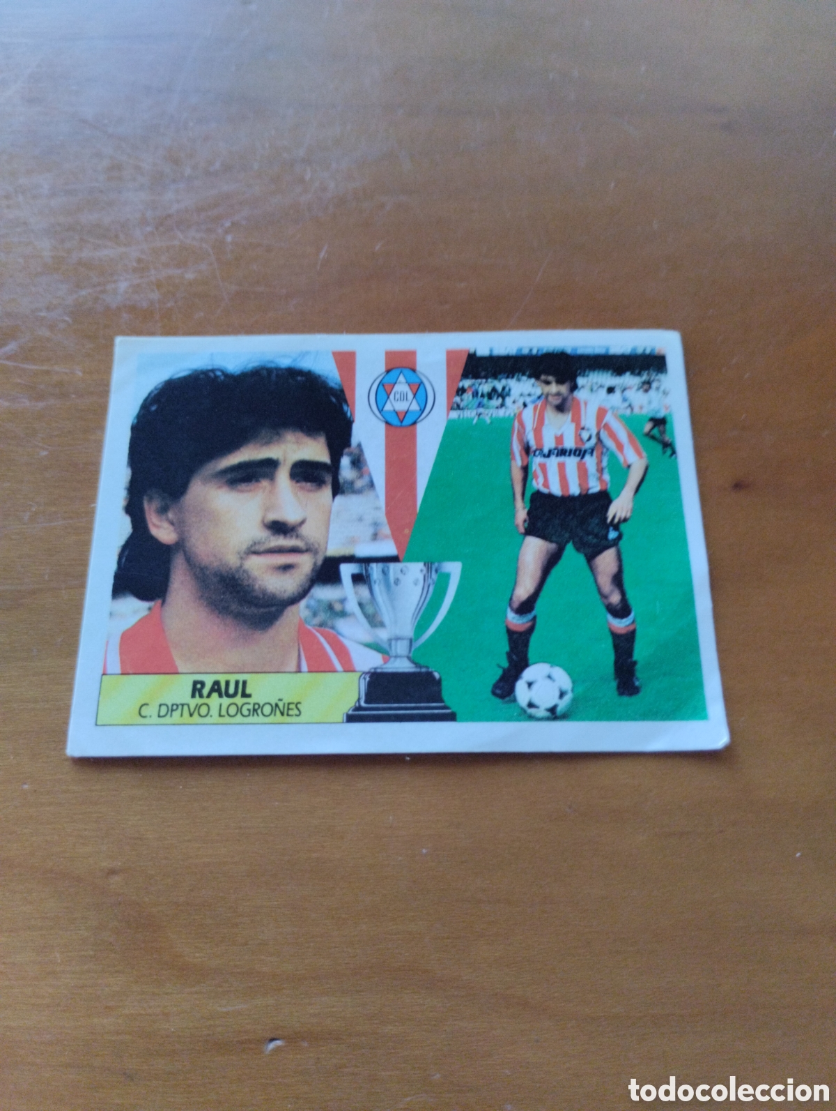 Cromos de F&uacute;tbol: LIGA 87 88 RAUL LOGRO&Ntilde;ES EDICIONES ESTE 87 88. NUNCA PEGADO