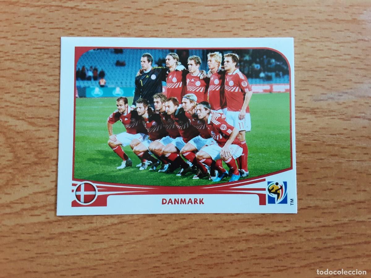 Fu&szlig;ball-Sticker: CROMO FUTBOL MUNDIAL 2010 PANINI 353.ALINEACION-DINAMARCA-NUNCA PEGADO