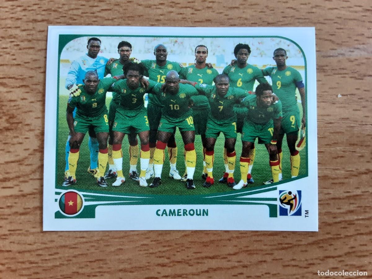 Cromos de F&uacute;tbol: CROMO FUTBOL MUNDIAL 2010 PANINI 391.ALINEACION-CAMERUN-NUNCA PEGADO