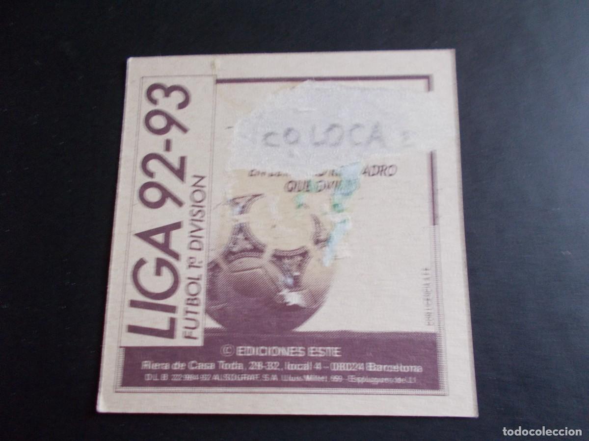 Cromos de f&uacute;tbol: ESTE 92-93 COLOCA EMILIO SPORTING RECUPERADO - Foto 2