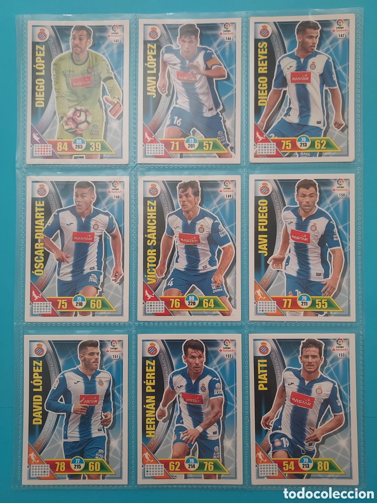 Cartes &agrave; collectionner de Football: LOTE 18 CROMOS (ESPAYOL) LIGA 2016-17 EQUIPO COMPLETO BASICO ADRENALYN XL