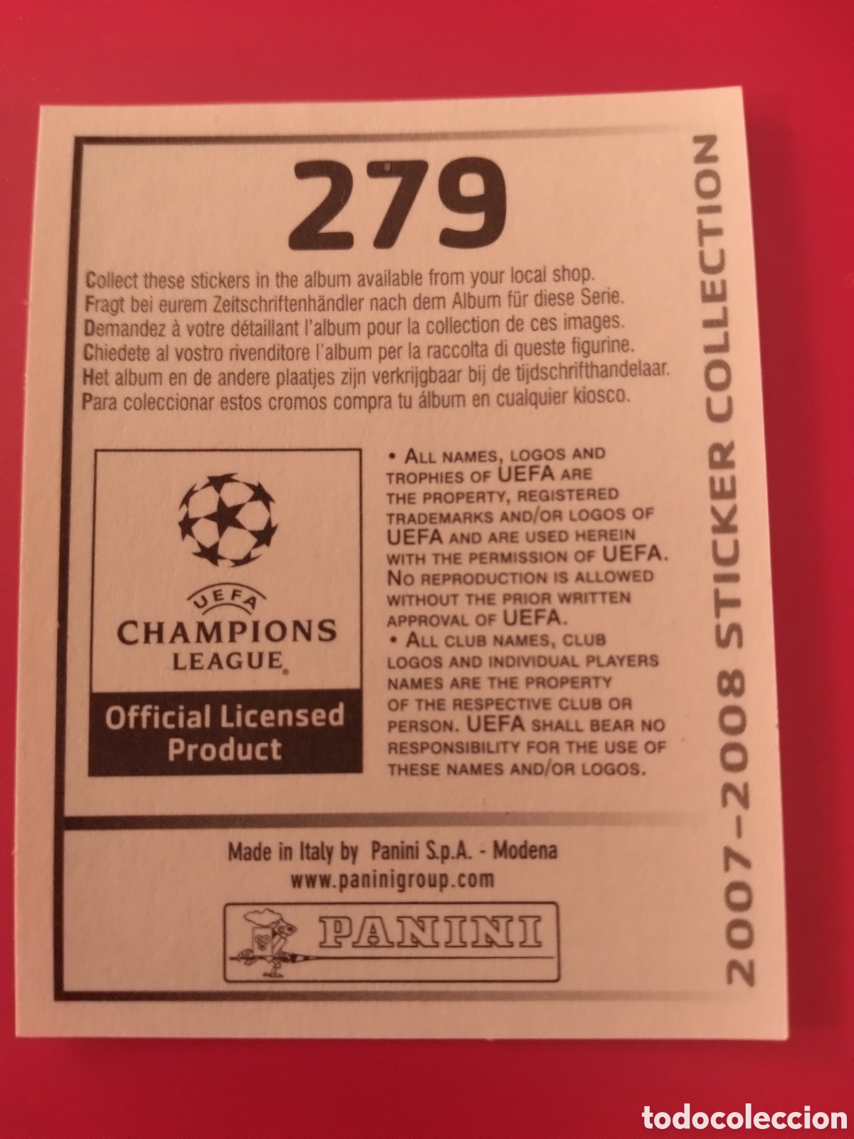 Cromos de f&uacute;tbol: Kovacevic Champions League 07-08 - Foto 3