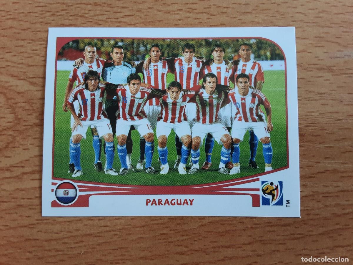 Cromos de F&uacute;tbol: CROMO FUTBOL MUNDIAL 2010 PANINI 429.ALINEACION-PARAGUAY-NUNCA PEGADO