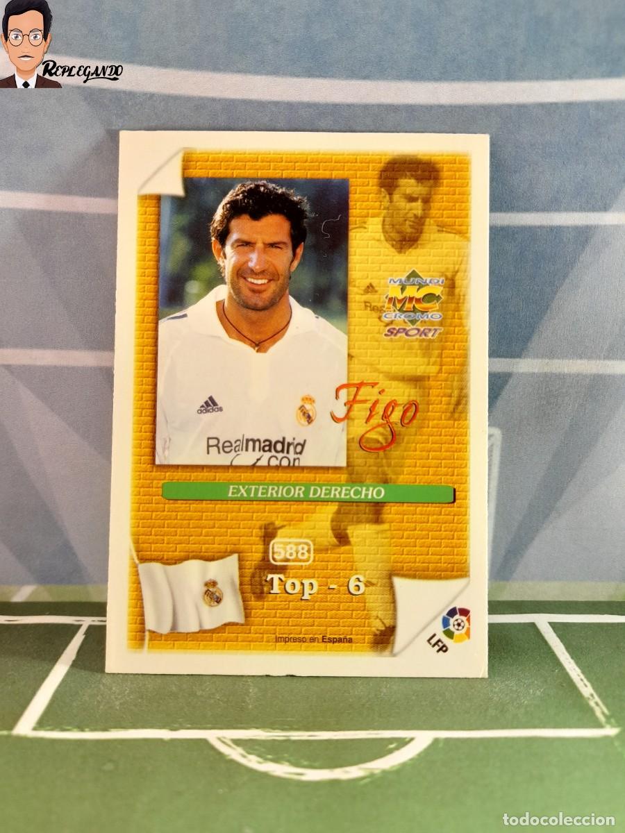 FIGO Nº 588 (REAL MADRID) TOP 11 / CROMO FÚTBOL MUNDICROMO 2001 2002 01 02  LFP FICHA CARD TARJETA