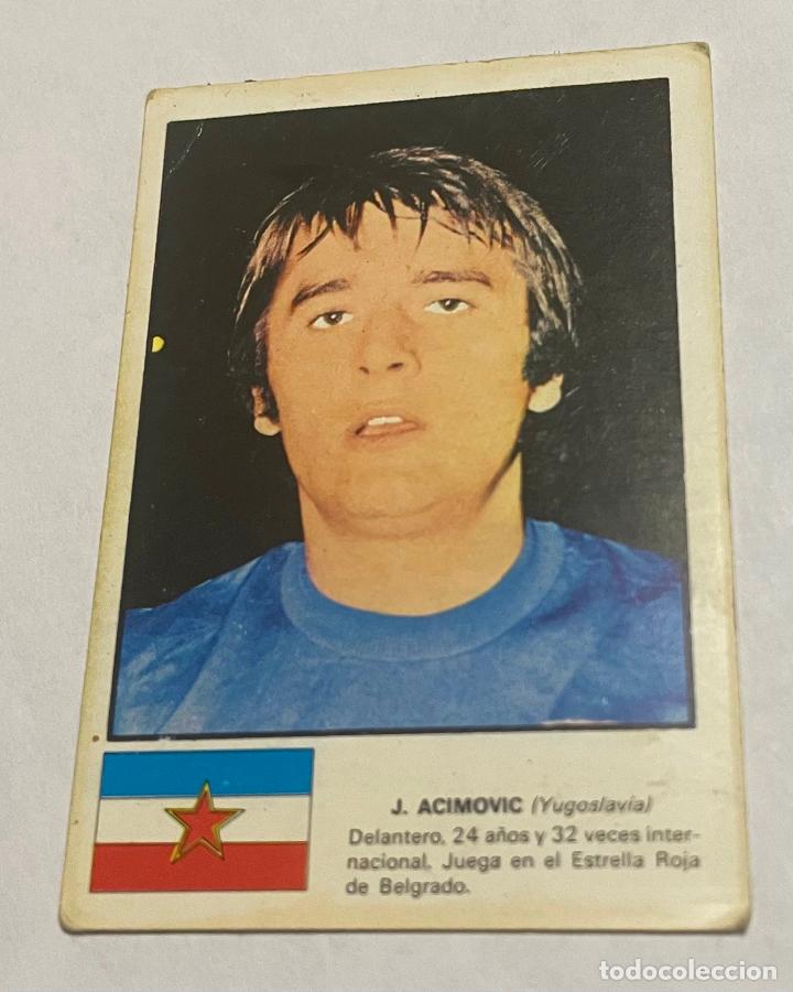 Football Stickers: DISGRA MUNICH 1974 CROMO FUTBOL WORLD ASES MUNDIAL 74 J. ACIMOVIC Yugoslavia, Despegado