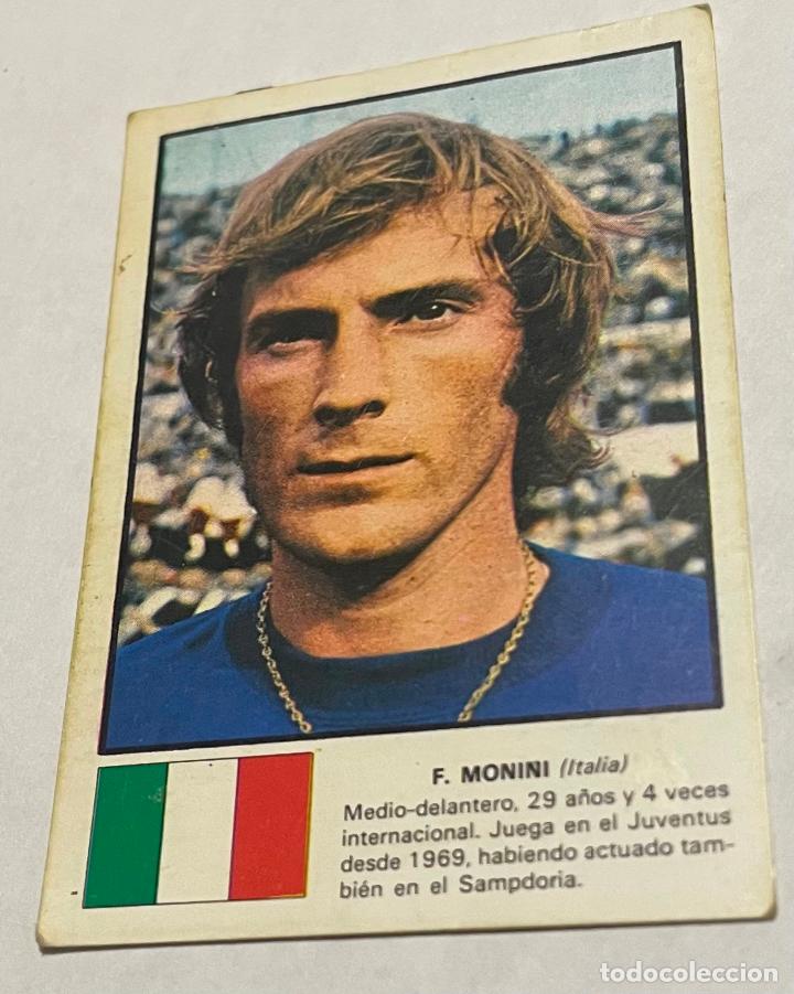 Football Stickers: DISGRA MUNICH 1974 CROMO FUTBOL WORLD ASES MUNDIAL 74 F, MONINI Italia despegado