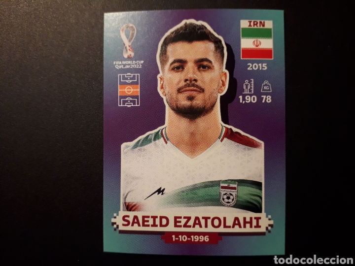 Fu&szlig;ball-Sticker: SAEID EZATOLAHI IR&Aacute;N N&deg; 13 COPA MUNDIAL DE F&Uacute;TBOL QATAR 2022 22 PANINI SIN PEGAR PEDIDO M&Iacute;NIMO 3&euro;