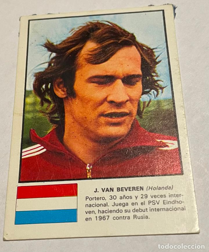 Football Stickers: DISGRA MUNICH 1974 CROMO FUTBOL WORLD ASES MUNDIAL 74 J.VAN BEVEREN Holanda,Despegado