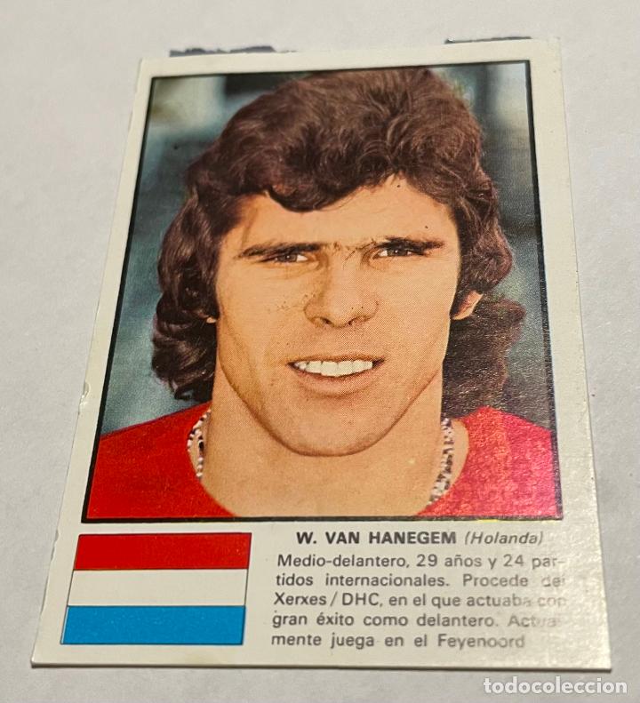 Football Stickers: DISGRA MUNICH 1974 CROMO FUTBOL WORLD ASES MUNDIAL 74 W. VAN HANEGEM Holanda Despegado