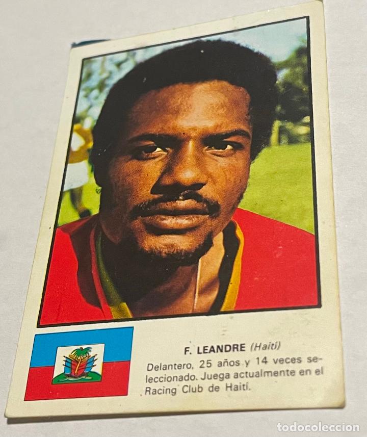 Football Stickers: DISGRA MUNICH 1974 CROMO FUTBOL WORLD ASES MUNDIAL 74 F. LEANDRE Haiti Despegado
