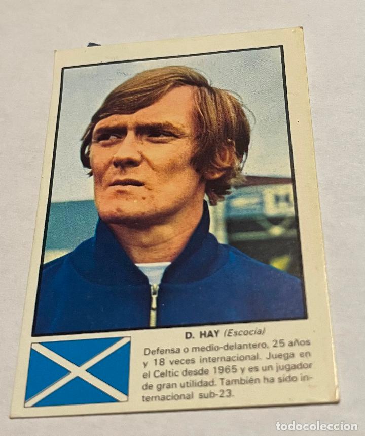 Football Stickers: DISGRA MUNICH 1974 CROMO FUTBOL WORLD ASES MUNDIAL 74 D. HAY Escocia Despegado