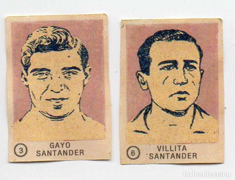 Cromos de f&uacute;tbol: 2 cromos del santander,1954-55 de din&aacute;mico,