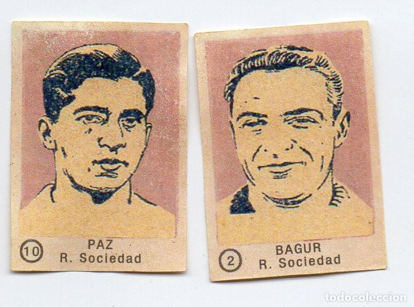 Cromos de f&uacute;tbol: 2 cromos del la r. sociedad,1954-55 de din&aacute;mico
