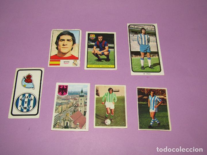 Figurine di Calcio: Antiguo Lote de 7 Cromos de Futbol A&ntilde;os 1970s.