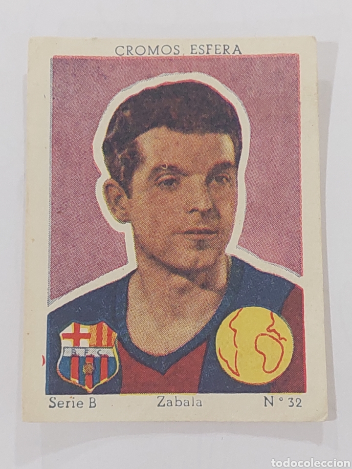 Figurine di Calcio: Cromos esfera f&uacute;tbol. Zabala . F.C. Barcelona. Serie B . N&uacute;mero 32