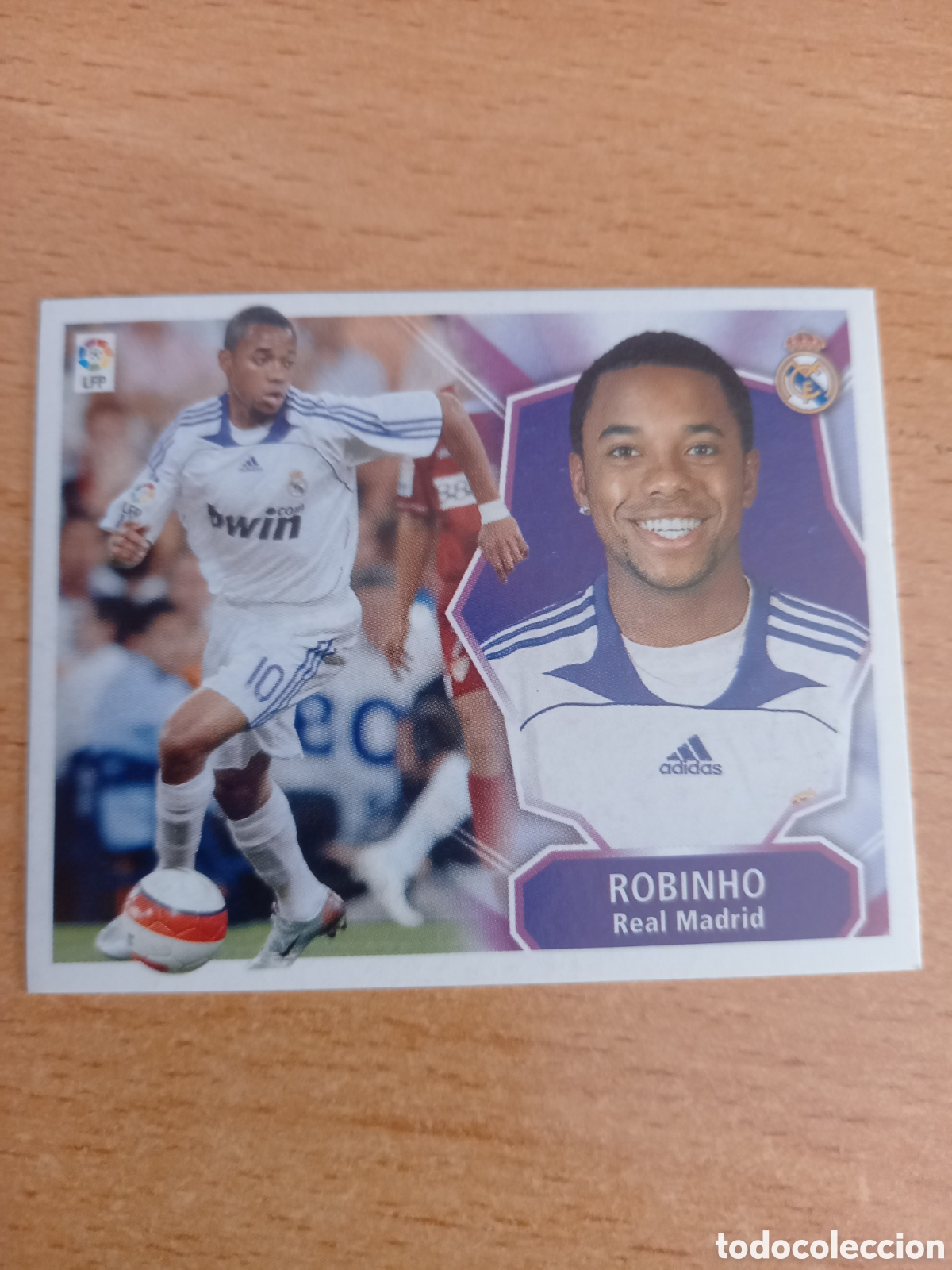 Fu&szlig;ball-Sticker: Robinho baja Real Madrid liga 2008 2009 08 09 ediciones este