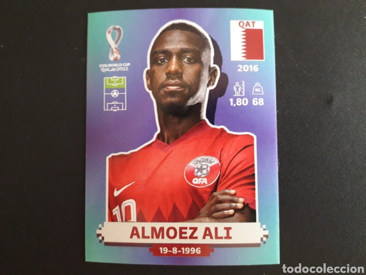 Fu&szlig;ball-Sticker: ALMOEZ ALI QATAR N&deg; 19 COPA MUNDIAL DE F&Uacute;TBOL QATAR 2022 22 PANINI SIN PEGAR PEDIDO M&Iacute;NIMO 3&euro;.