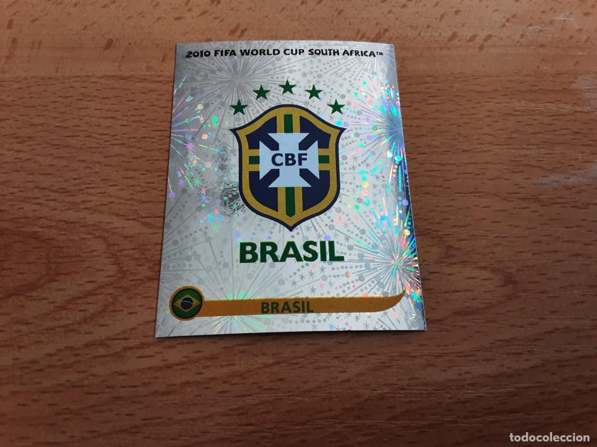 Cartes &agrave; collectionner de Football: CROMO FUTBOL MUNDIAL 2010 PANINI 487.ESCUDO-BRASIL-NUNCA PEGADO