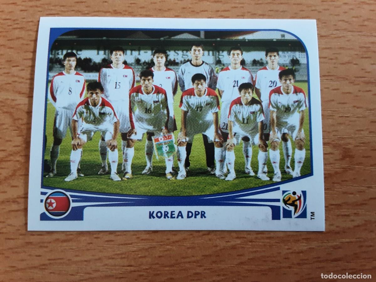 Football Stickers: CROMO FUTBOL MUNDIAL 2010 PANINI 505.ALINEACION-KOREA DEL NORTE-NUNCA PEGADO