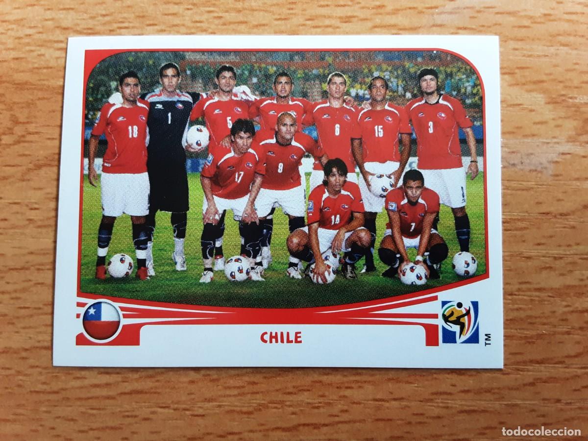 Football Stickers: CROMO FUTBOL MUNDIAL 2010 PANINI 619.ALINEACION-CHILE-NUNCA PEGADO