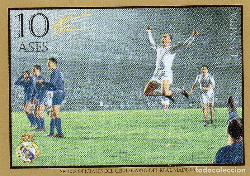 Cromos de f&uacute;tbol: Cromo-sello met&aacute;lico con la firma de D. Alfredo Di Stefano-&uacute;nico en el universo/meta verso-ver fotos