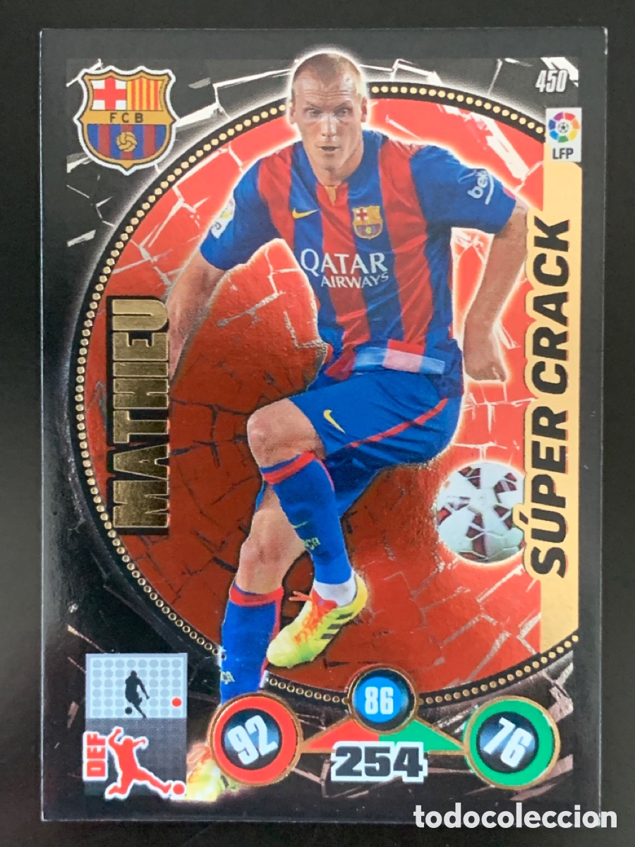 Cromos de f&uacute;tbol: Mathieu Barcelona Supercrack Adrenalyn 2014/15 - Foto 1