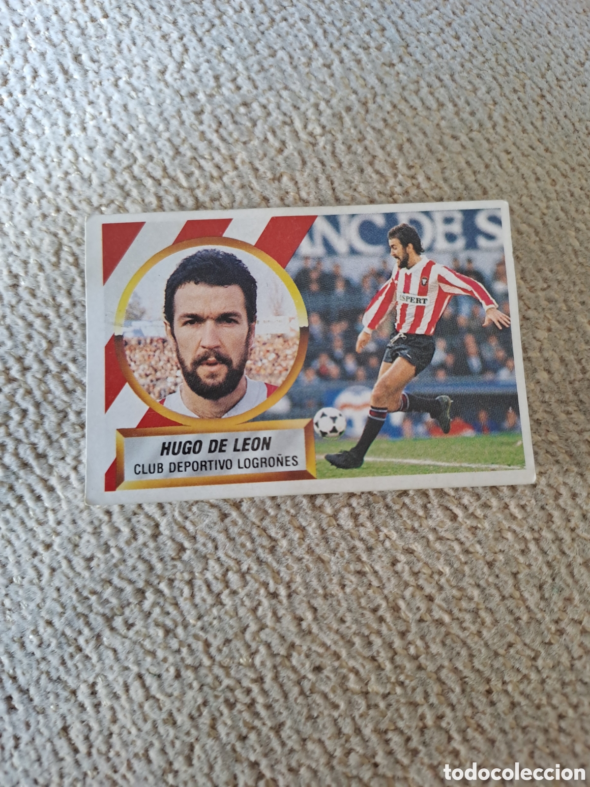 Cromos de f&uacute;tbol: EDICIONES ESTE 88 89 HUGO DE LEON PEGAR LOGRO&Ntilde;ES SIN PEGAR - Foto 1