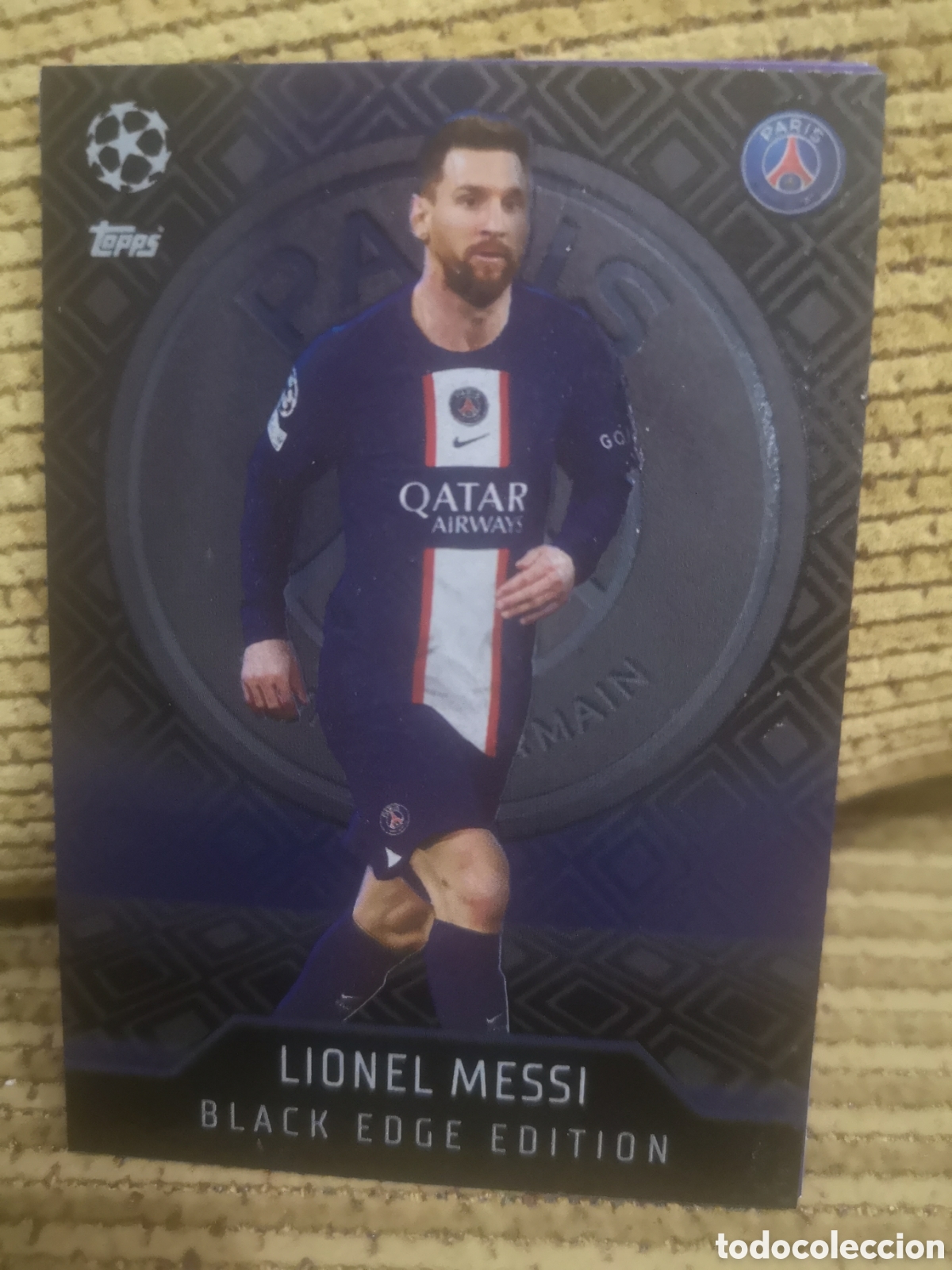 Football Stickers: Lionel Messi - Paris Saint-Germain - MATCH ATTAX - 2022 - 23 BLACK EDGE EDITION