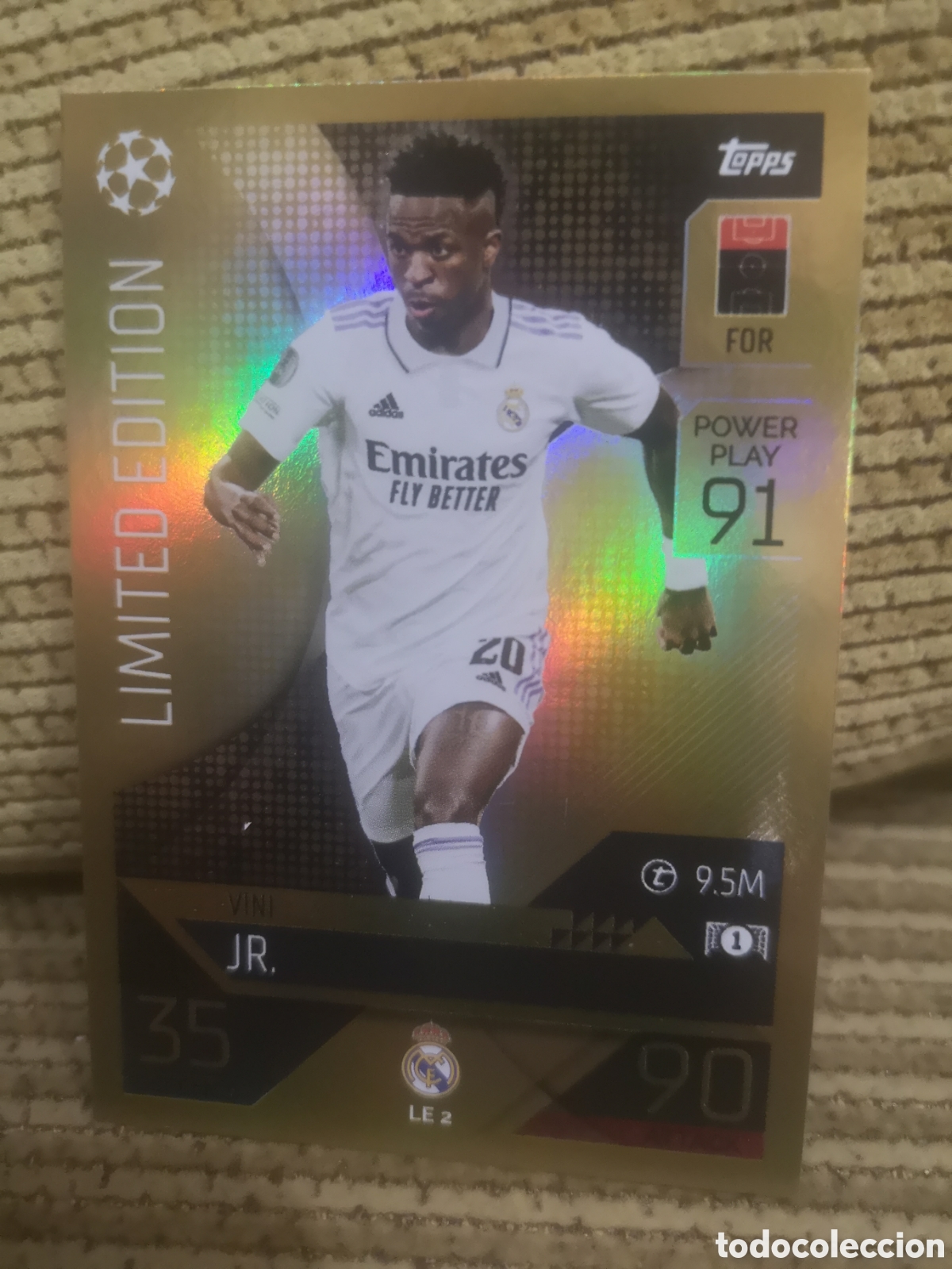 Cromos de f&uacute;tbol: TOPPS MATCH ATTAX 2022 - 2023 EDICION LIMITADA LE 2 - VINICIUS - REAL MADRID